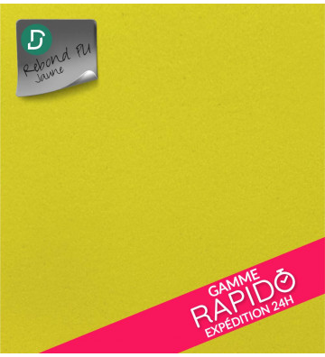 RAPIDO - Pastille ronde Rebond PU Jaune 2mm AM