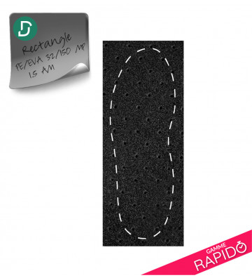 RAPIDO - Rectangle PE PUR 30/110 noir 1.5mm MP AM