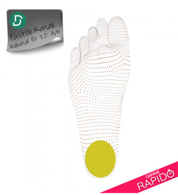 RAPIDO - Pastille ronde Rebond PU Jaune 2mm AM