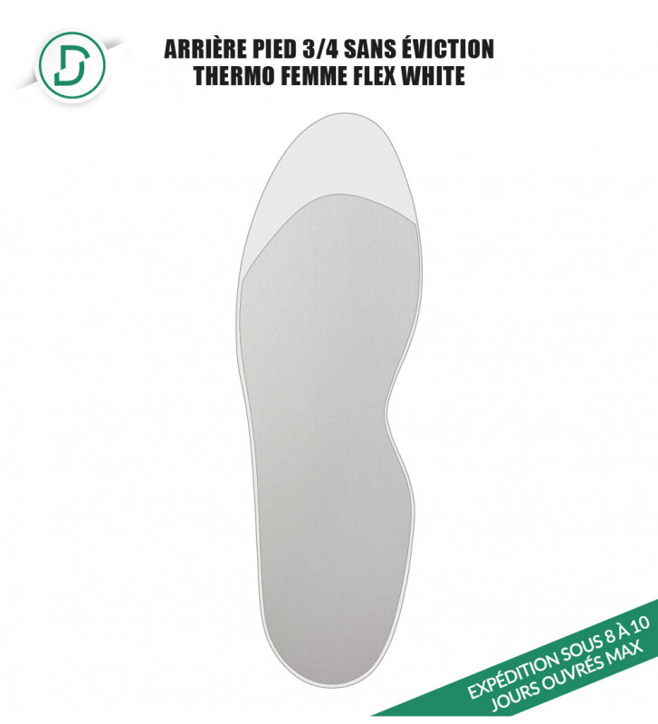 Resine arrière-pied 3/4 sans éviction Thermo Femme Resine arrière-pied 3/4 sans éviction Thermo Femme