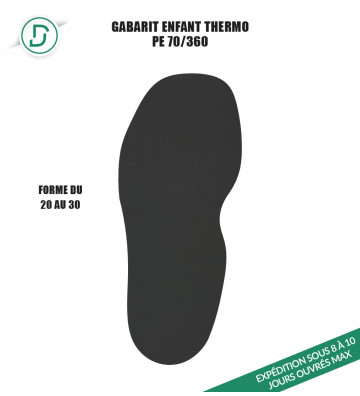 Gabarit Enfant Thermo PE 70/360 Noir - 20 au 30 (lot de 5 paires)