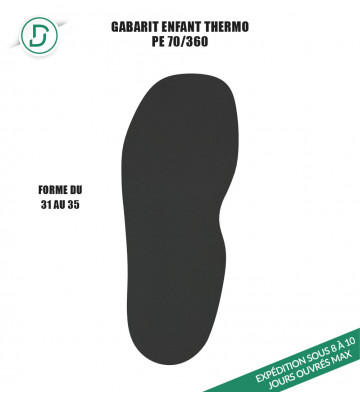Gabarit Enfant Thermo PE 70/360 Noir - 31 au 35 (lot de 5 paires)