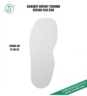 Gabarit Enfant Thermo FLEX Eco Blanche - 31 au 35 (lot de 5 paires)