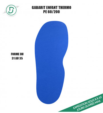 Gabarit Enfant Thermo PE 60/200 Bleu - 31 au 35 (lot de 5 paires)