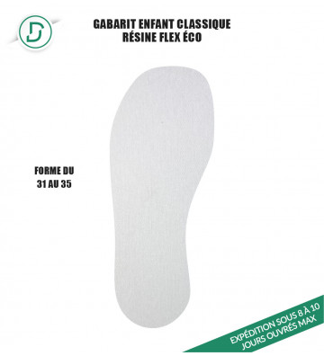 Gabarit Enfant Classique FLEX Eco Blanche - 31 au 35 (lot de 5 paires)