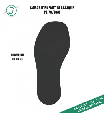 Gabarit Enfant Classique PE 70/360 Noir - 20 au 30 (lot de 5 paires)