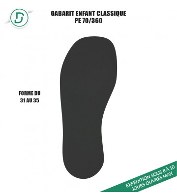 Gabarit Enfant Classique PE 70/360 Noir - 31 au 35 (lot de 5 paires)