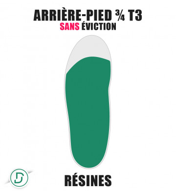 Arrière-pied ¾ T3 sans éviction (lot de 5 paires)