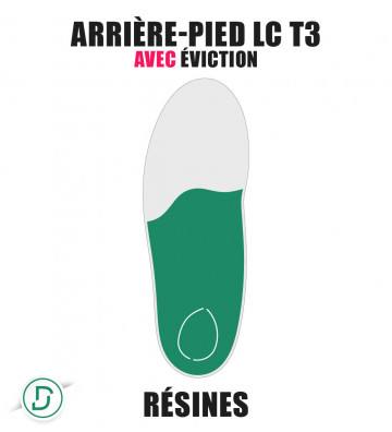 Arrière-pied LC T3 avec éviction (lot de 5 paires)