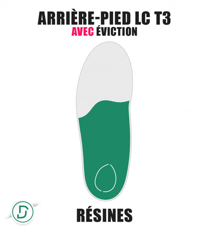 Arrière-pied LC T3 avec éviction (lot de 5 paires)