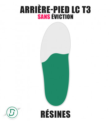 Arrière-pied LC T3 sans éviction (lot de 5 paires)
