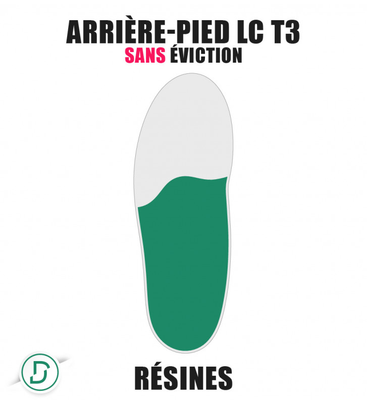 Arrière-pied LC T3 sans éviction (lot de 5 paires)