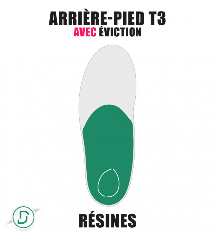 Arrière-pied T3 avec éviction résines (lot de 5 paires)