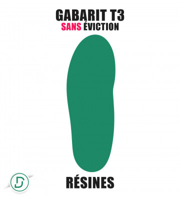 Gabarit T3 sans éviction Résine/Transparent (lot de 5 paires)