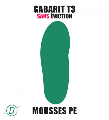 Gabarit T3 sans éviction PE (lot de 5 paires)