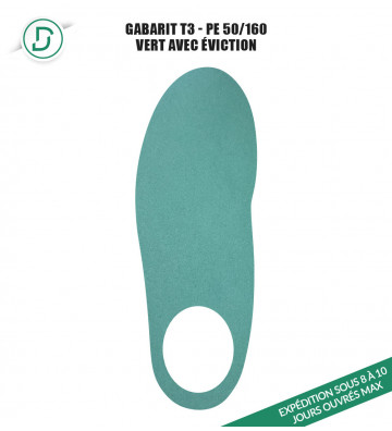 Gabarit T3 avec éviction PE (lot de 5 paires)