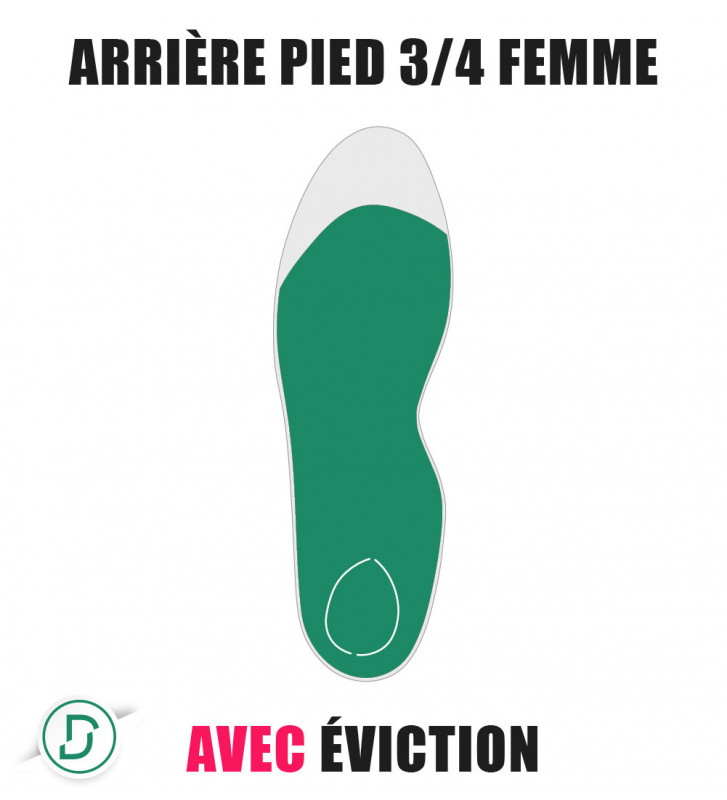 Arrière-pied ¾ Thermo Femme avec éviction (lot de 5 paires)