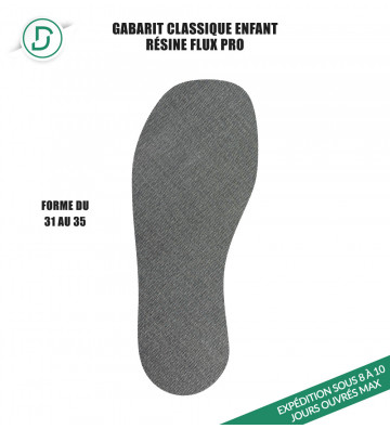 Gabarit Classique Enfant résine (lot de 5 paires)