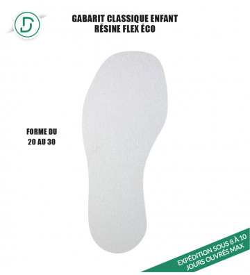 Gabarit Classique Enfant résine (lot de 5 paires)