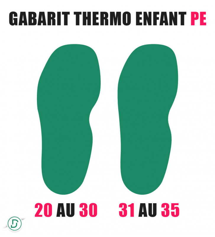 Gabarit Thermo Enfant PE (lot de 5 paires)