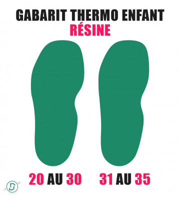 Gabarit Thermo Enfant résine (lot de 5 paires)