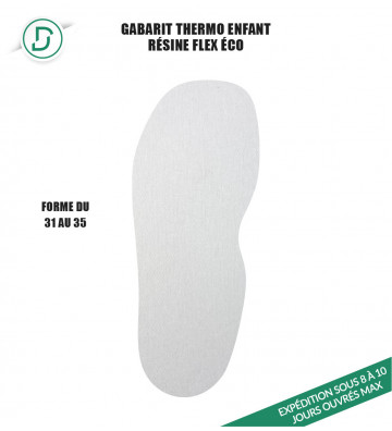 Gabarit Thermo Enfant résine (lot de 5 paires)