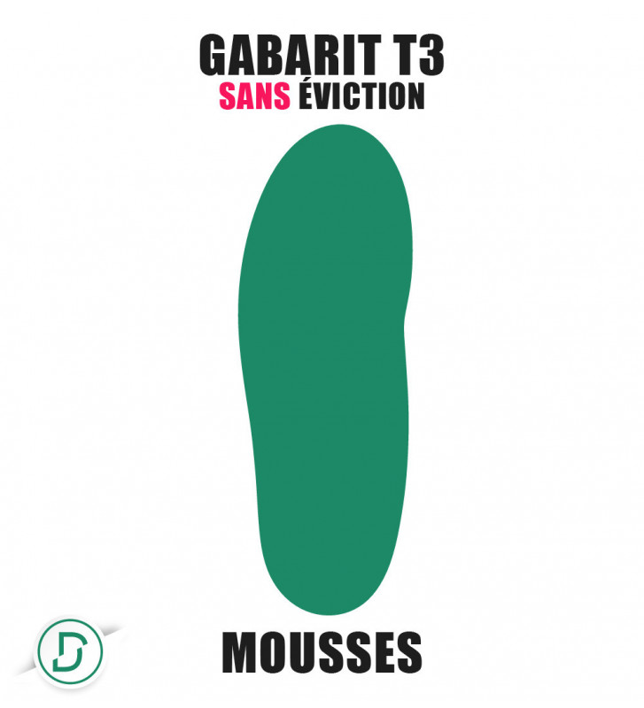 Gabarit T3 sans éviction PE (lot de 5 paires)