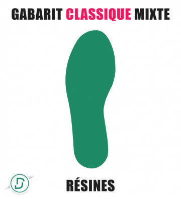 Gabarit classique mixte résines (lot de 5 paires)