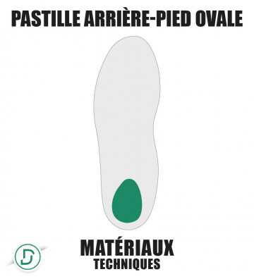 Pastille arrière-pied ovale (lot de 5 paires)