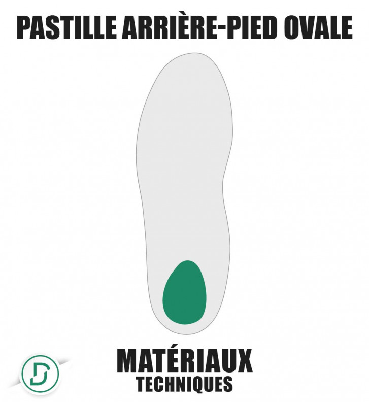Pastille arrière-pied ovale (lot de 5 paires)