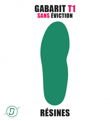 Gabarit T1 sans éviction résines (lot de 5 paires)