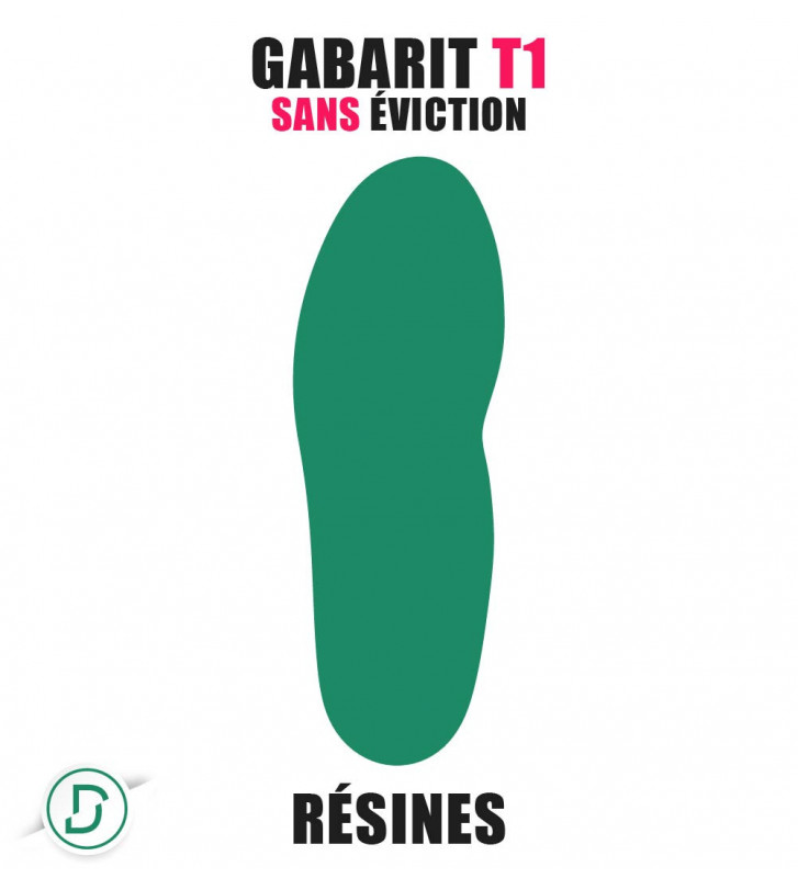 Gabarit T1 sans éviction Résine/Transparent (lot de 5 paires)