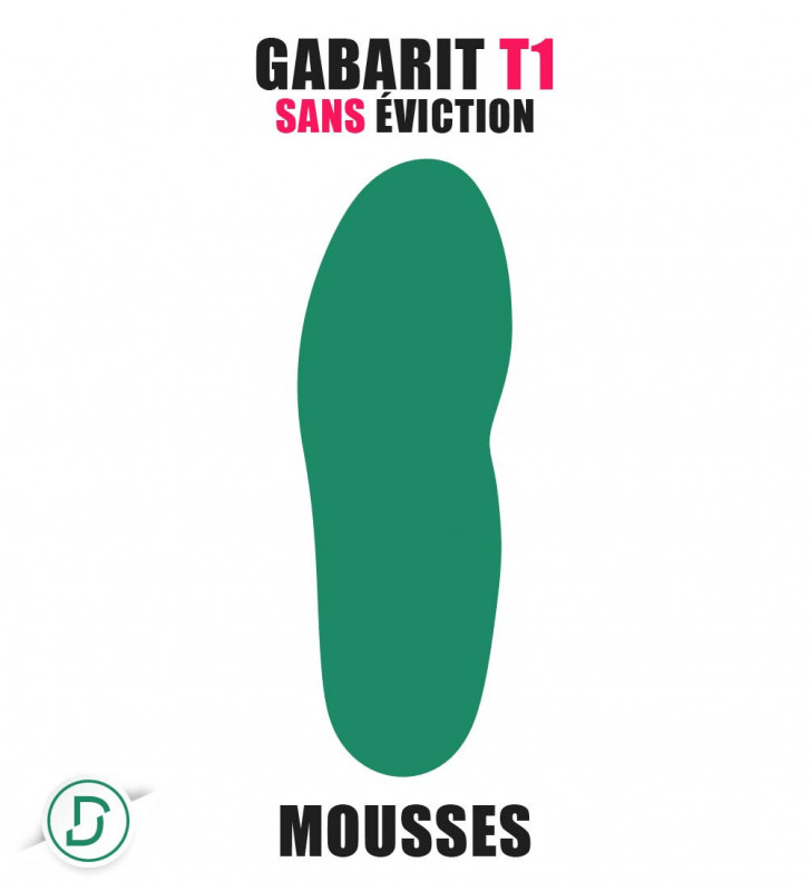 Gabarit T1 sans éviction PE/EVA (lot de 5 paires)