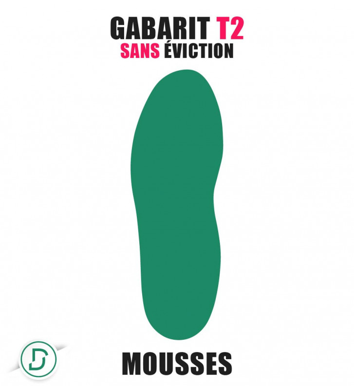 Gabarit T2 sans éviction PE/EVA (lot de 5 paires)