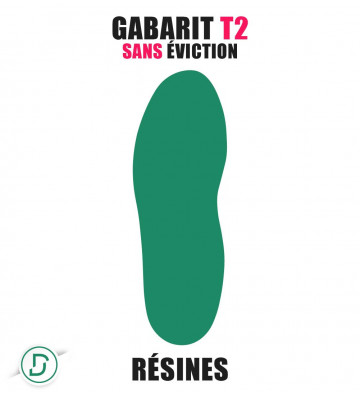 Gabarit T2 sans éviction résines (lot de 5 paires)