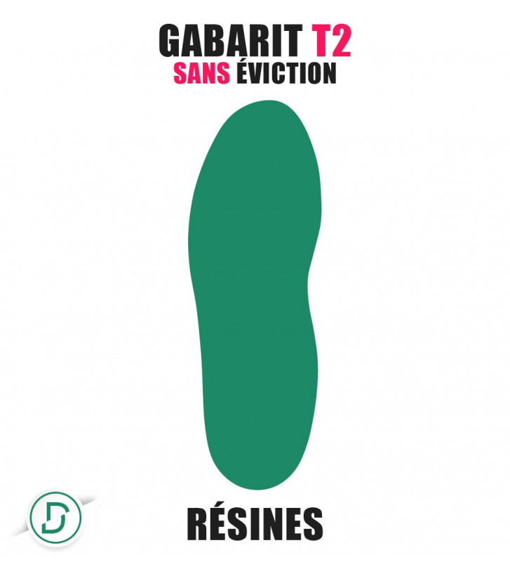 Gabarit T2 sans éviction Résine/Transparent (lot de 5 paires)