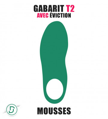 Gabarit T2 avec éviction PE (lot de 5 paires)