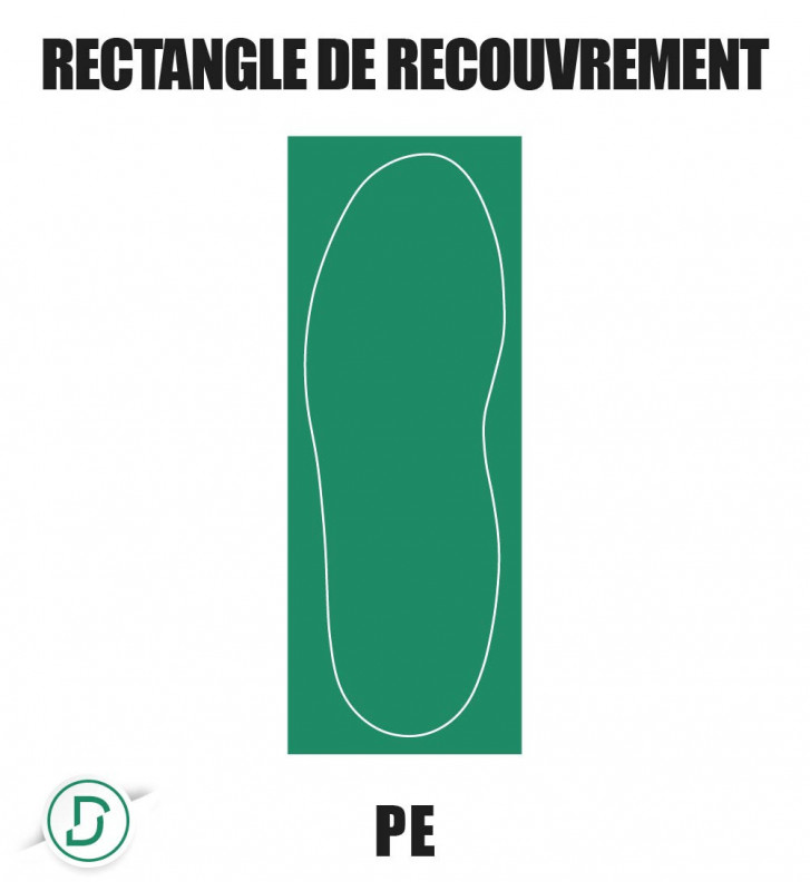 Rectangle de recouvrement PE (lot de 5 paires)