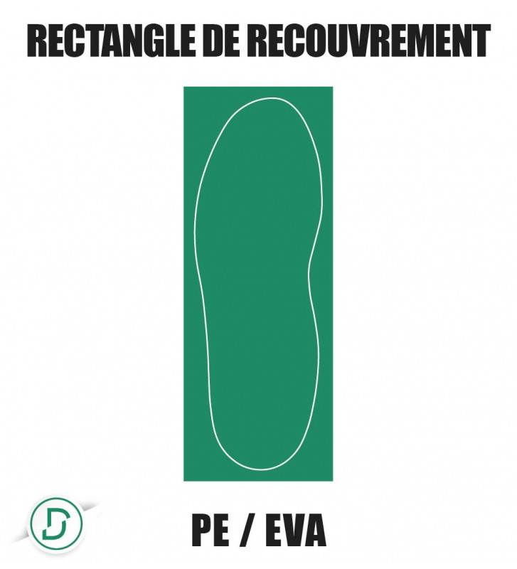 Rectangle de recouvrement PE/EVA (lot de 5 paires)
