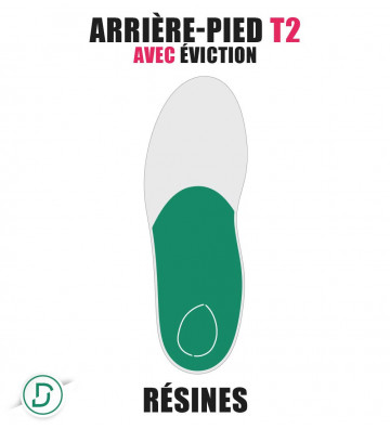 Arrière-pied T2 résine avec éviction (lot de 5 paires)