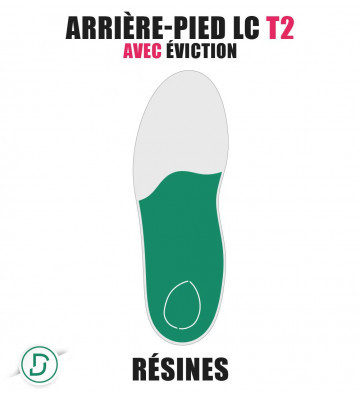 Arrière-pied LC T2 résine avec éviction (lot de 5 paires)