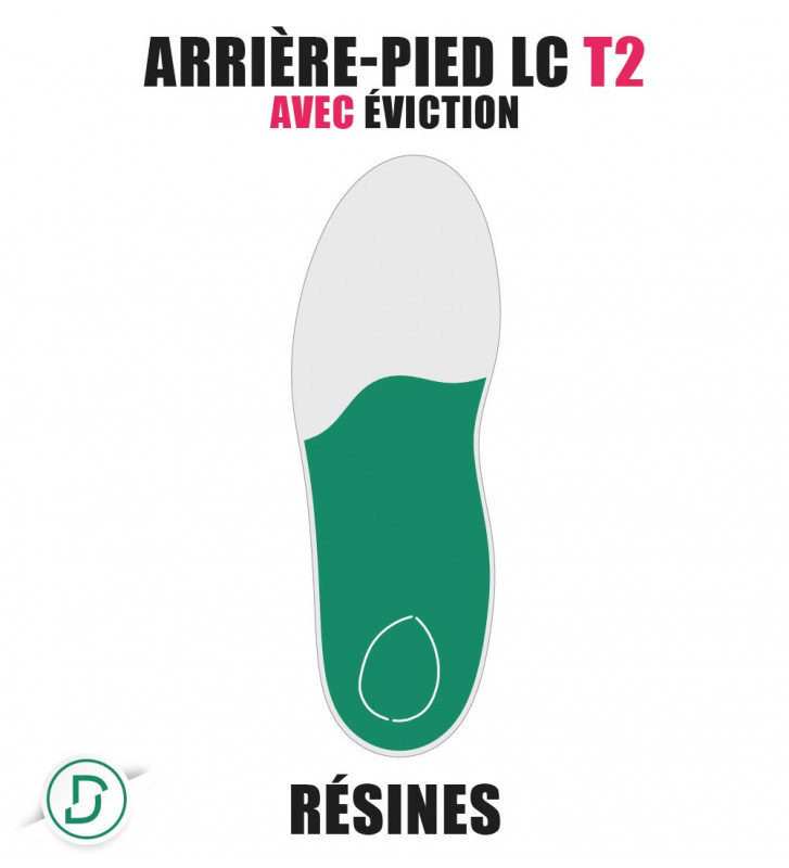 Arrière-pied LC T2 avec éviction résines (lot de 5 paires)