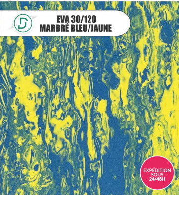 EVA Marbré Bleu/Jaune 30/120 103x103