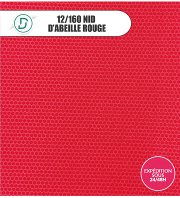 Nid d'abeille Rouge avec mousse 100x160