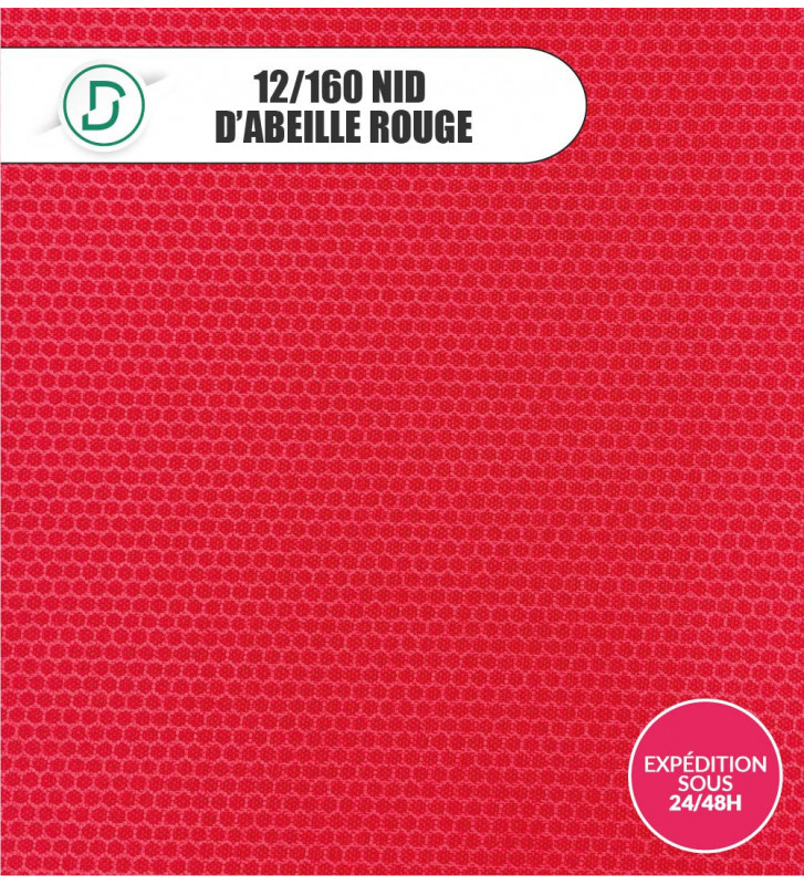 Nid d'abeille Rouge avec mousse 100x160 Nid d'abeille Rouge avec mousse 100x160
