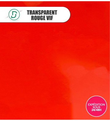 Transparent Rouge vif 2mm 86x117