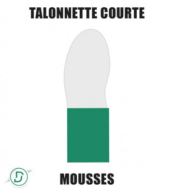 Talonnette courte mousses (lot de 5 paires)