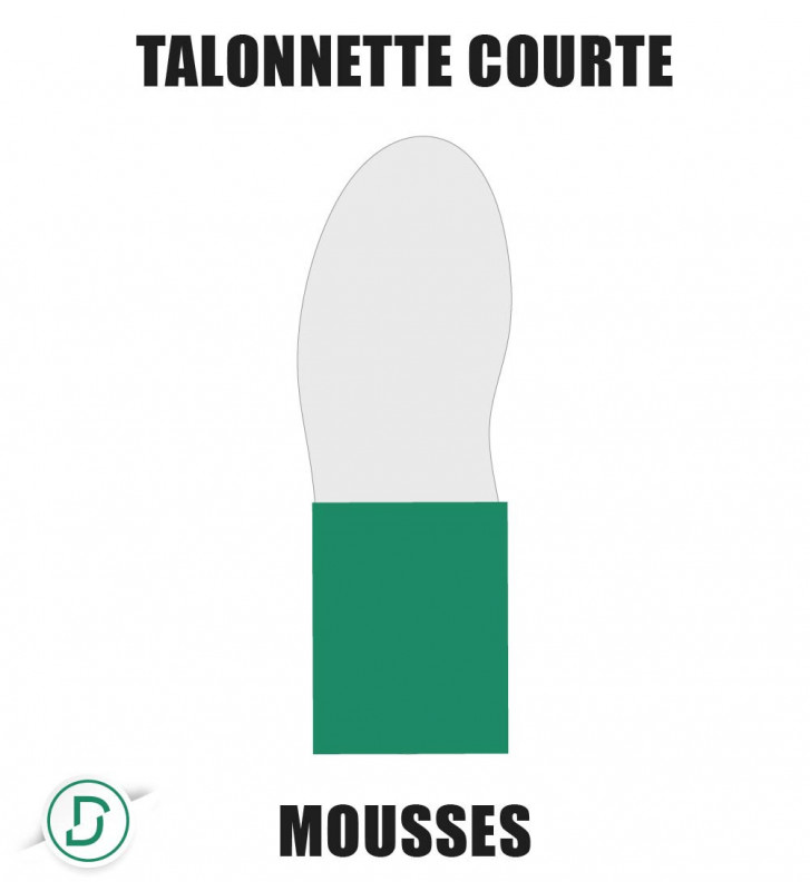 Talonnette courte mousses (lot de 5 paires)