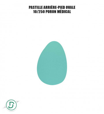 Pastille arrière-pied ovale (lot de 5 paires)