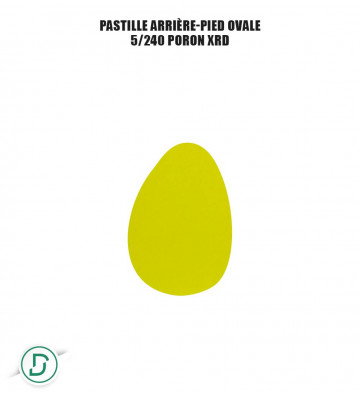 Pastille arrière-pied ovale (lot de 5 paires)